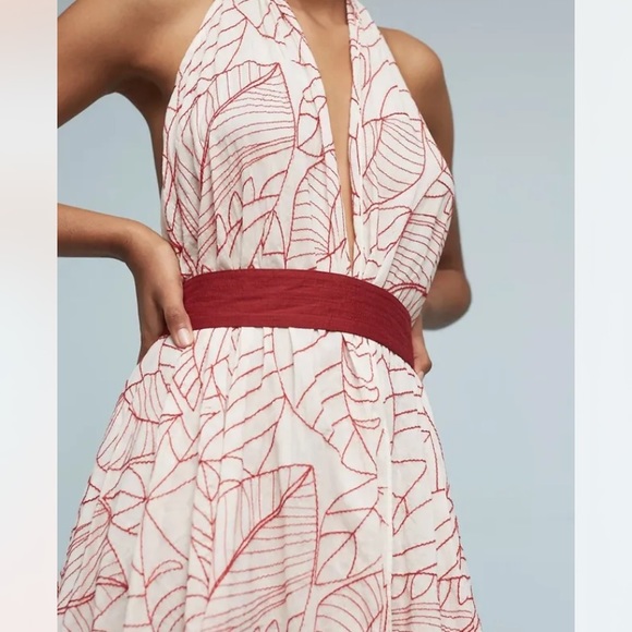 Anthropologie Samarkand Lilka Halter Wrap Dress - Picture 4 of 9